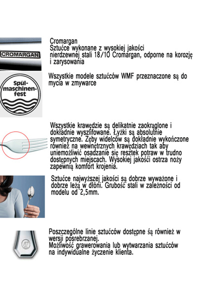 WMF Set nou de tacâmuri, 12 piese, pentru pește, pentru 6 persoane, furculiță...
