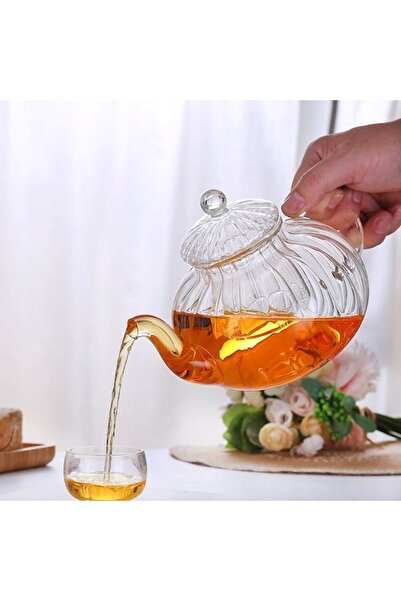 MPLCO DZBANEK Carafa de sticlă cu infuzor pentru ceai și filtru, 1.2L, pentru...