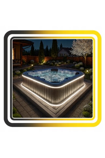 NO BRAND Bandă LED COB 480 3000K 24V 10W/m SAUNA IP68 pentru temperaturi scăz...