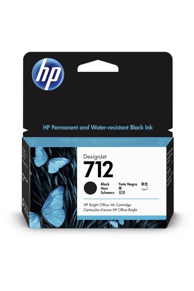 HP Γνήσιο Μελάνι 712 Μαύρο 38 ml 3Ed70A