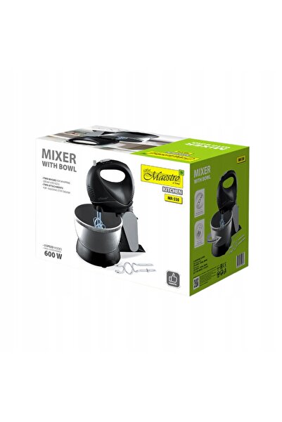 Maestro Mixer cu bol rotativ, funcție Turbo, 600W, 5 viteze