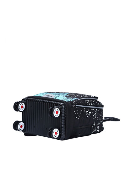NO BRAND Rucsac școlar de călătorie cu mâner reglabil, cu 4 roți, 2 compartim...