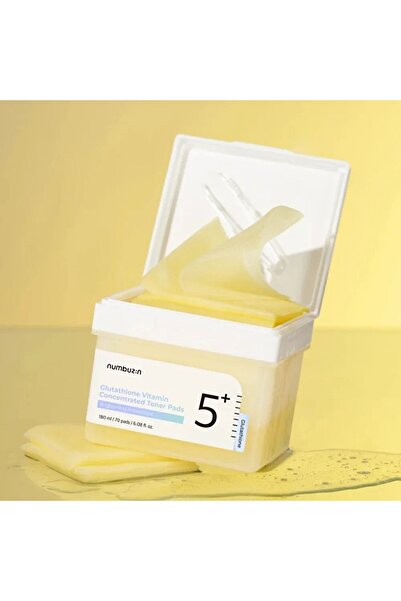 Numbuzin No.5+ Vitamin Glutatyon Cilt Tonu Eşitleyici Toner Pad 70'li 180 ml