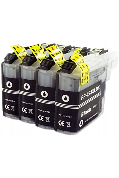 NO BRAND 4x Cerneală neagră pentru Brother LC223 XL DCP J4120 J562