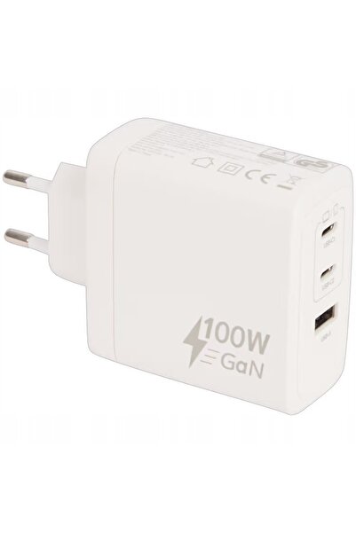 NO BRAND Încărcător rapid de perete de 100W cu tehnologie GaN, 3 porturi USB-...