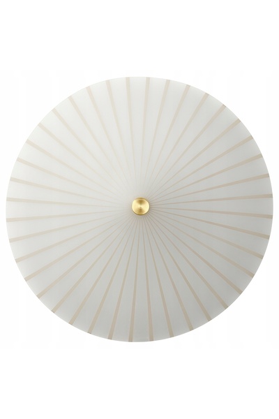 IKEA Aplică de perete RORKULT, montaj fix, model în dungi/sticlă albă, 35 cm