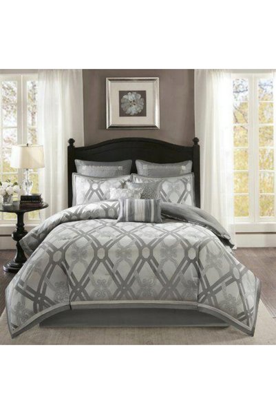 NO BRAND SET DE AȘTERNUTURI 220x200 + 2 FEȚE DE PERNĂ 70x80 BUMBAC SATINAT - ...