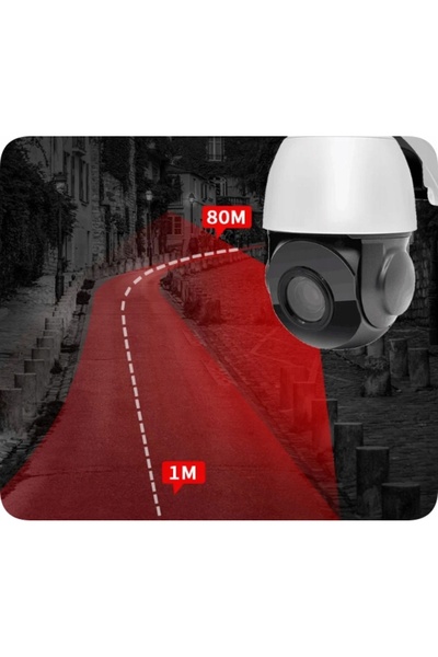 NO BRAND Cameră IP rotativă 5MP cu detecție audio, IP67, IR 80m, zoom optic 1...