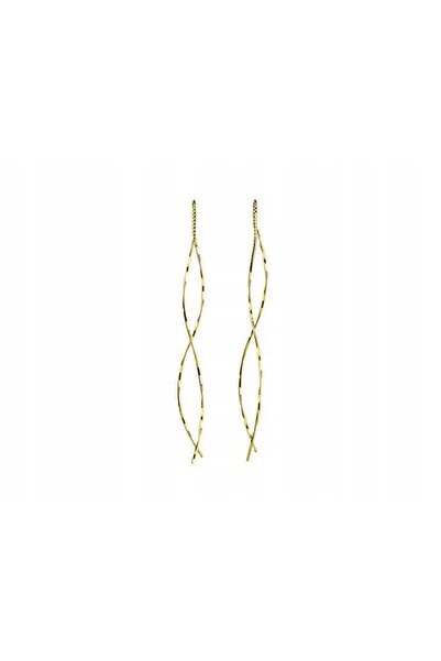 NO BRAND Cercei placat cu argint, atârnători, spirală lungă, argintiu, 9cm