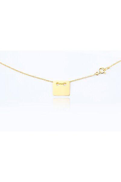 NO BRAND Colier cu formă pătrată-dreptunghiulară CELEBRYTKA, argint, 50 cm