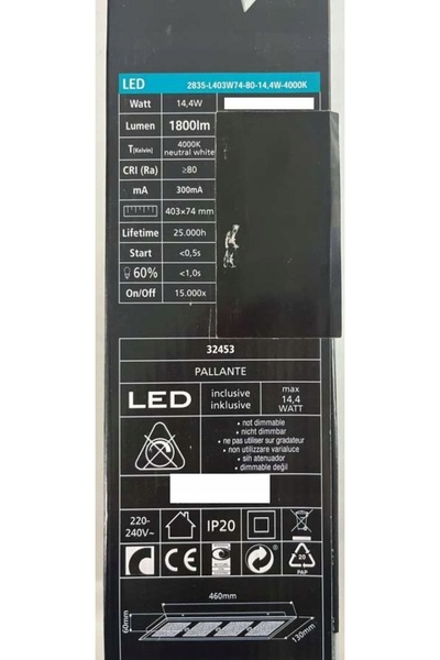 Eglo Aplică de perete de exterior argintie cu sursă LED integrată 12 W