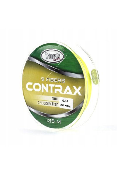 NO BRAND Împletitură YORK CONTRAX cu 9 fire, 135 m - 0,25 mm