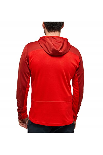 NO BRAND Bluză polară Haglofs ROC Flash Mid Hood - corrosion/zenith red S