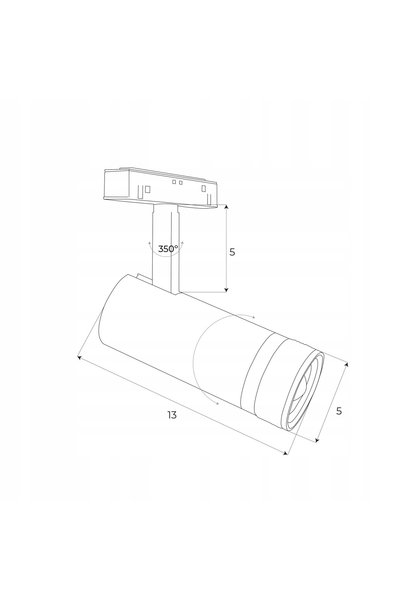 NO BRAND Reflector LED Maxlight 13W 783lm 3000K Negru, Magnetic DALI IP20