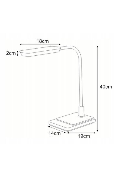 NO BRAND Lampa de birou Kaja NICO LED 8W, flexibilă, cu comandă tactilă, albă...