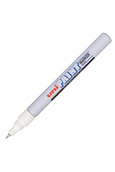 Uni Marker cu ulei alb px-203, 0.8mm, pentru metal, sticlă, piatră, plastic, ...