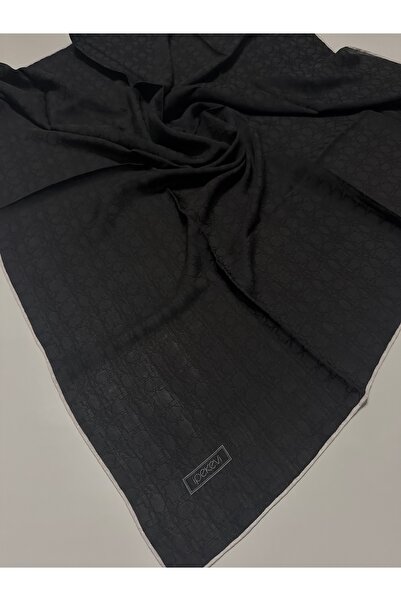 ipekevi Four Seasons Monogram Scarf Ash Brown