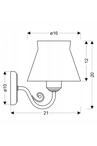 NO BRAND Aplică de perete Candellux ZEFIR E14 40W Modernă Albă Metal/Material...