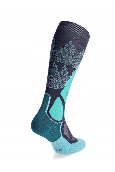 NO BRAND Șosete de schi pentru femei Bridgedale Ski MW - dark denim/aqua 35-37
