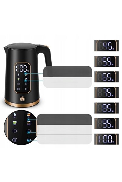 NO BRAND ForMe Fierbător electric 1.7L cu control temperatură 40-100C și afișaj