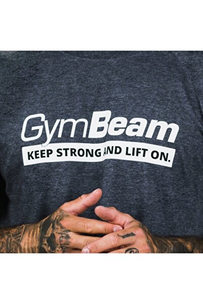 NO BRAND Tricou de antrenament GymBeam L cu mânecă scurtă, gri
