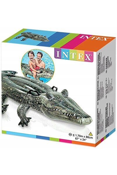Intex Saltea de înot crocodil aligator 57551 verde copii vară