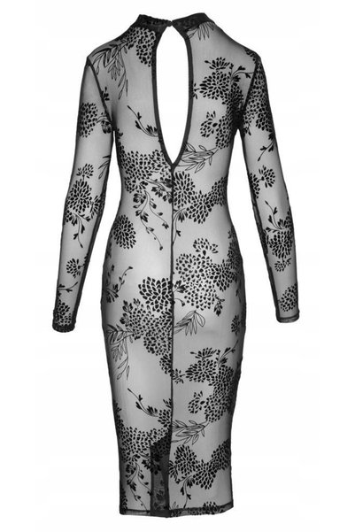 NO BRAND Noir Handmade ROCHIE NEAGRĂ TRANSPARENTĂ L