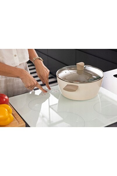 NO BRAND Oală din aluminiu Florina Mokka 26 cm, 4,8 l, cu strat ceramic, comp...