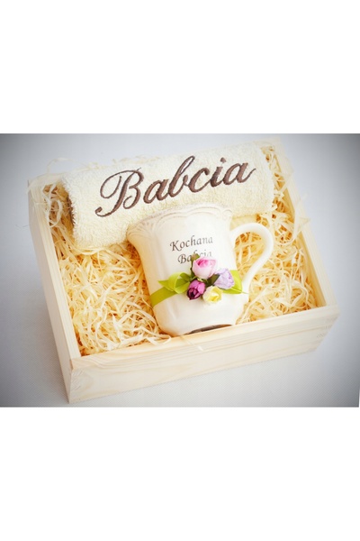 NO BRAND Un cadou superb de Ziua Bunicului și a Bunicii: cană și prosop