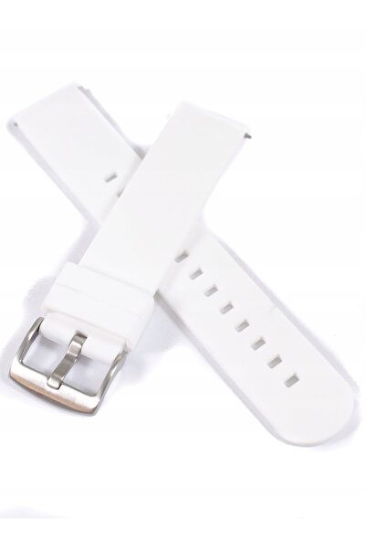 NO BRAND LAVVU LS00W20 - 20 mm - ALB - Curea de ceas din silicon