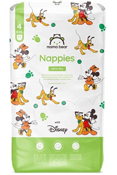 NO BRAND Scutece Mama Bear Ultra Dry cu Disney mărimea 4 (8-14kg) 84 bucăți
