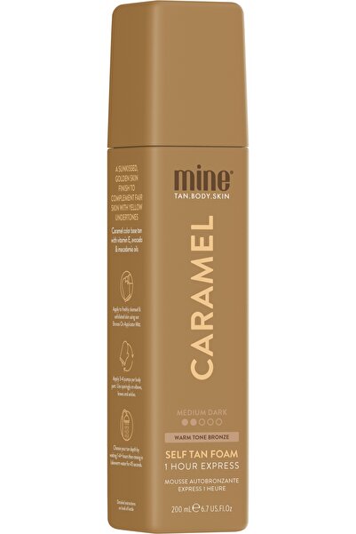 NO BRAND MineTan CARAMEL Spumă Autobronzantă pentru Corp Mediu Întunecat 200 ml