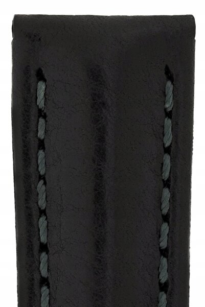 NO BRAND HIRSCH Lucca L - 22mm - NEGRU - Curea de ceas din piele