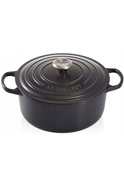 Le Creuset Tigaie Signature cu margini rotunjite 24 cm neagră