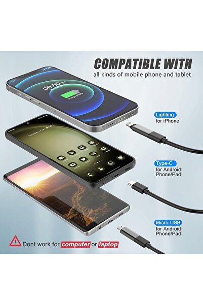 NO BRAND Cameră endoscop 5M cu lentilă dublă 1920P pentru smartphone