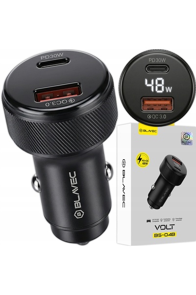 NO BRAND Încărcător auto cu încărcare rapidă USB-C PD 30W USB-A QC3.0 18W și ...