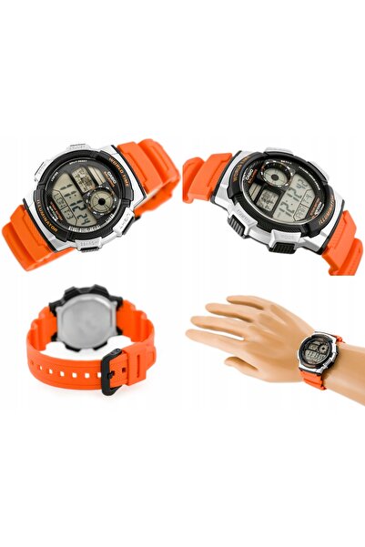 Casio Ceas pentru băieți, cu alarmă și afișaj dată + CUTIE + HUSĂ