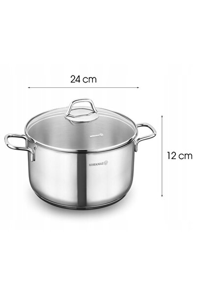 NO BRAND KORKMAZ PERLA OALĂ CU CAPAC 24 CM 5,5 L