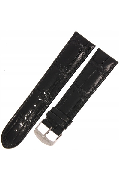 NO BRAND HORIDO 1320L - NEGRU - 22mm - Curea de ceas din piele