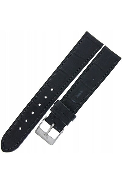 NO BRAND LAVVU Croco LSIUB18 - 18mm - Negru - Curea de ceas din piele