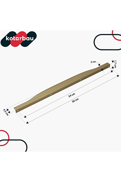 NO BRAND 4x mâner de mobilă tip bordură, modern, din aluminiu, auriu mat, 560...