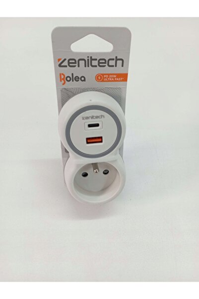 NO BRAND Priză electrică Zenitech 190732 cu încărcător USB-A + USB-C PD 20W