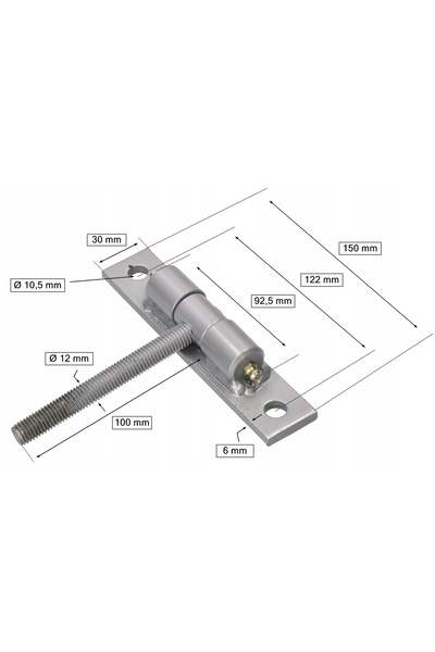 NO BRAND Balamale ușă cu șurub 12x100MM, cu racorduri pentru gresie, din oțel...