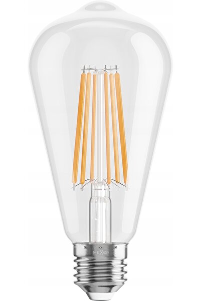 Mexen 6x bec LED E27 cu filament Edison, lumină caldă, 10W=75W, fără pâlpâire