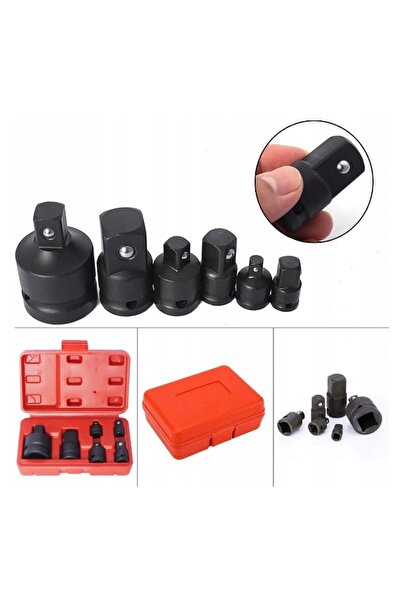 VERKE Set de 6 adaptoare reductoare pentru chei de impact + Carcasă