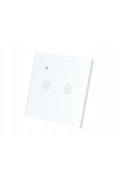 NO BRAND Întrerupător de lumină wireless inteligent WiFi, cu sticlă dublă, AL...