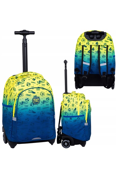 NO BRAND Ghiozdan școlar cu roți CoolPack pentru clasele 1-3 Jack Football 2T