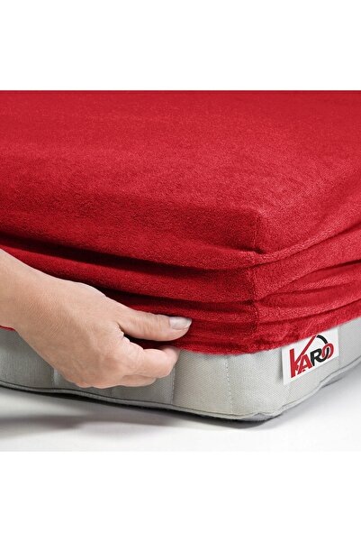 NO BRAND Cearșaf de pat din frotir cu elastic 120x200 caisă 007 gros 200g/m2 ...