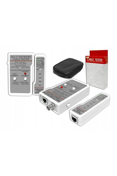 Lamex Tester universal pentru cabluri BNC, UTP, FTP, RJ-45 și coaxiale + Carcasă