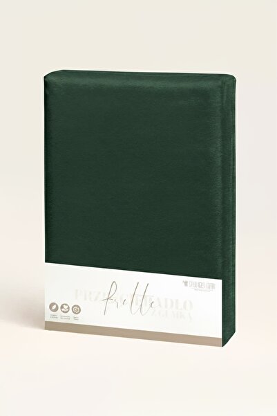 NO BRAND Cearșaf de pat gros din bumbac frotir, cu elastic, 200x200x30, verde.